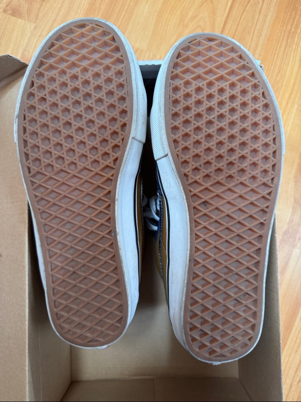 Vans Andrew Reynolds Navy and Mustard High-Top Skate Shoes - Picture 3 of 4